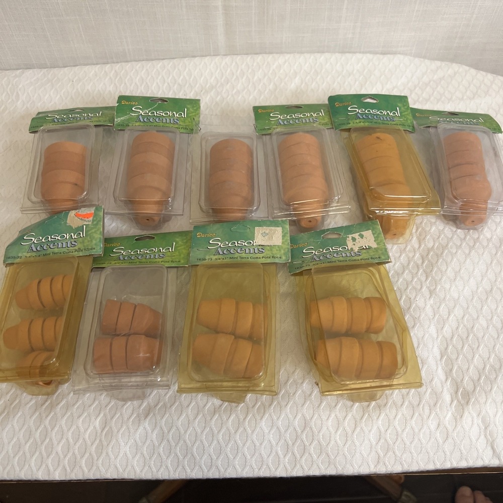 Mixed Lot Of Mini Terracotta Pots New Old Stock Fairy Garden